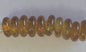 Amber Rainbow Dichroic Glass Rondelle Beads