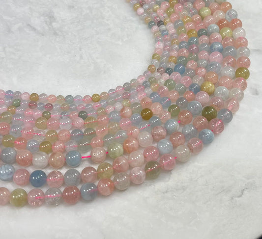 Mix Beryl (Aquamarine & Morganite), Grade A Round