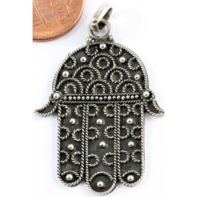 Sterling Silver Khamsa Amulet made in Bali - Rita Okrent Collection (NP014)