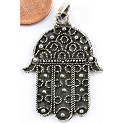 Sterling Silver Khamsa Amulet made in Bali - Rita Okrent Collection (NP014)
