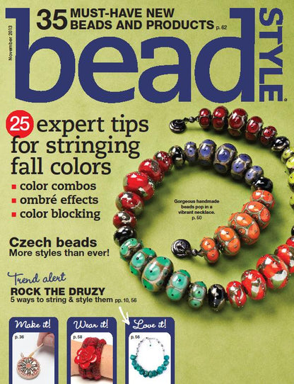 10409001 - Seven Teal Blue w/Metal Dots Rondelle Beads