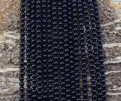 Black Onyx aka Black Agate Round