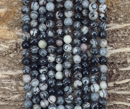 Black Picasso Jasper Round