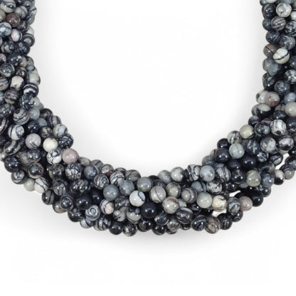 Black Picasso Jasper Round