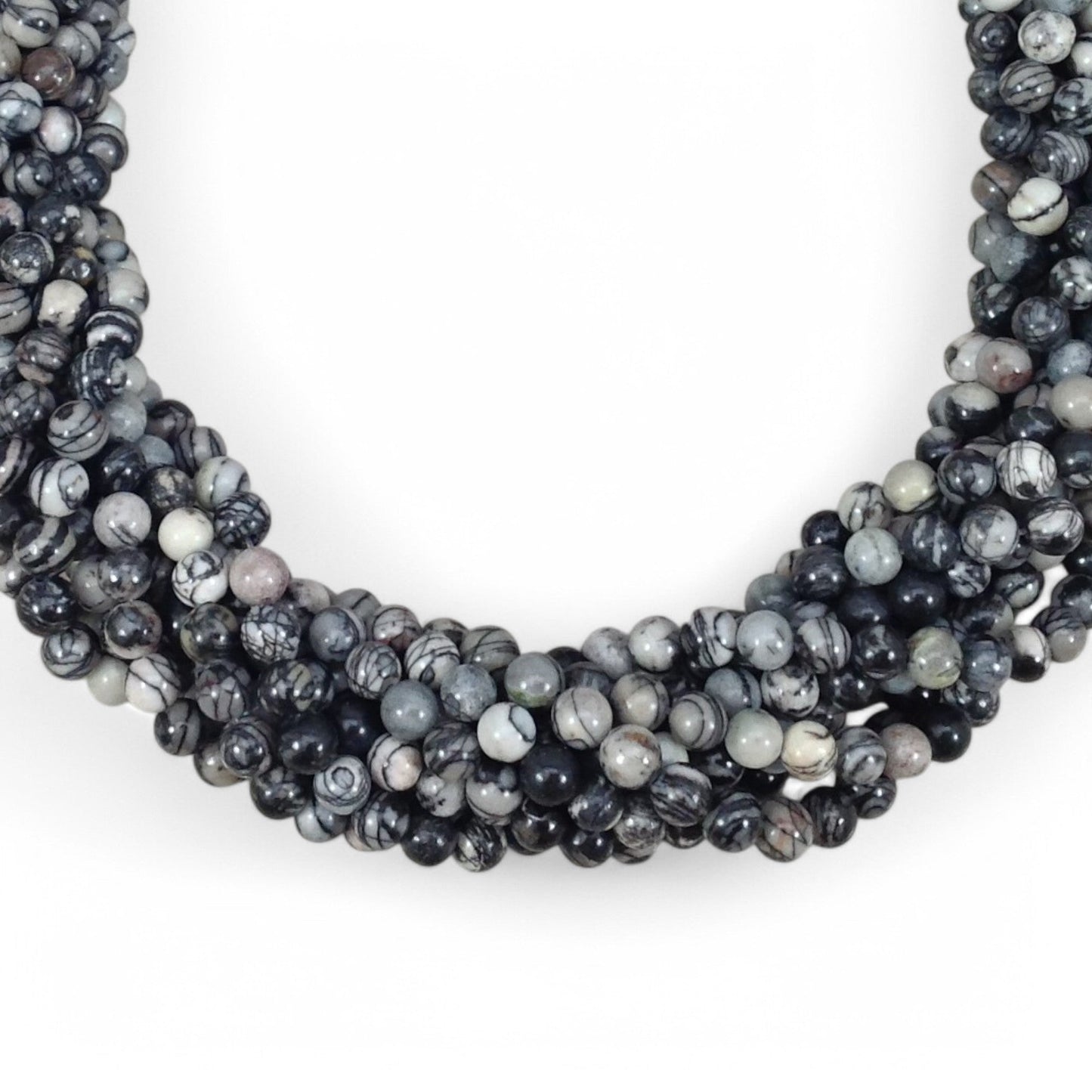 Black Picasso Jasper Round