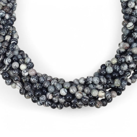 Black Picasso Jasper Round