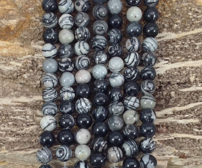 Black Picasso Jasper Round