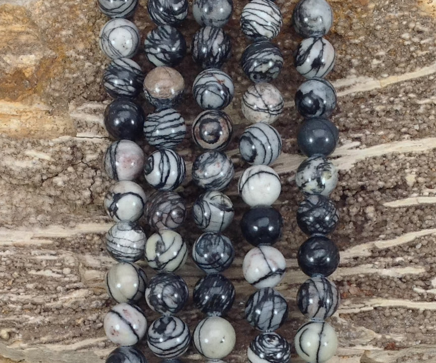 Black Picasso Jasper Round