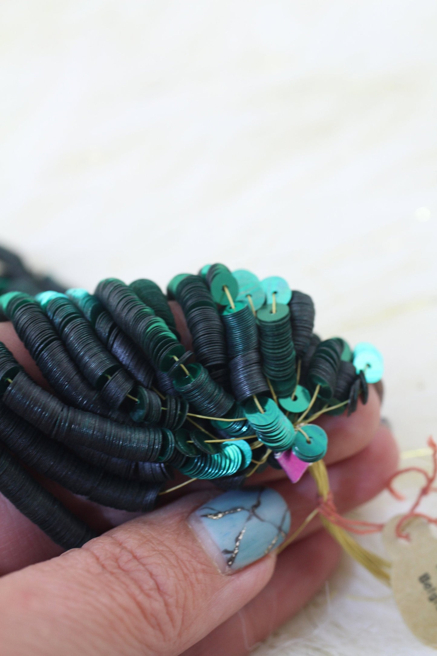 5mm Vintage Sequins: Shiny Green Jewelry Making Supplies