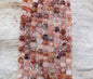 Red Azeztulite Quartz aka Hematoid Quartz, Round 6mm 8mm