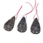 Turritella Fossil Agate, Teardrop Shape, Top Side Drilled, Pendant