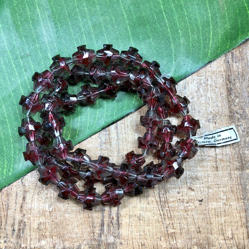 Funky Red & Clear Beads - 50 Pieces