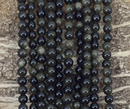 Golden Obsidian Round