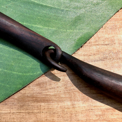 Hand Carved Wood Hook & Eye - 1 Piece