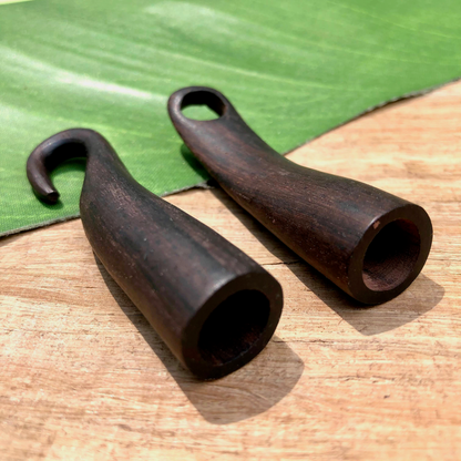 Hand Carved Wood Hook & Eye - 1 Piece