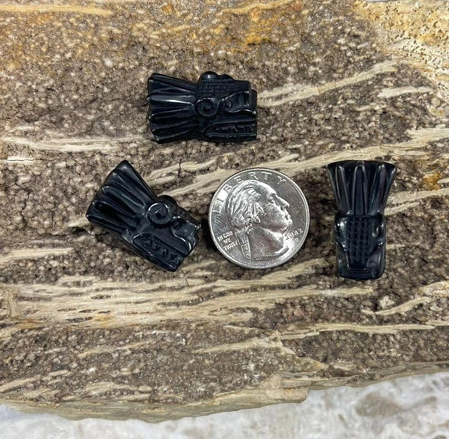 Mayan/Aztec Quetzalcoatl Dragon Head, Feathered Serpent Head, Bead Spacer, flying reptile