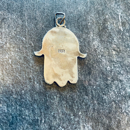 Sterling Silver Khamsa Amulet made in Bali - Rita Okrent Collection (NP014)