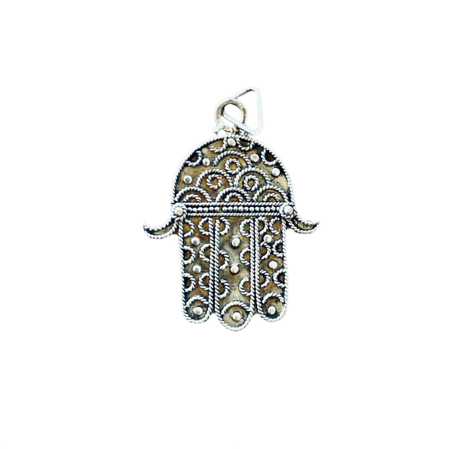 Sterling Silver Khamsa Amulet made in Bali - Rita Okrent Collection (NP014)