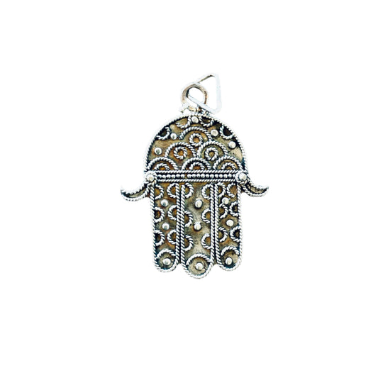Sterling Silver Khamsa Amulet made in Bali - Rita Okrent Collection (NP014)