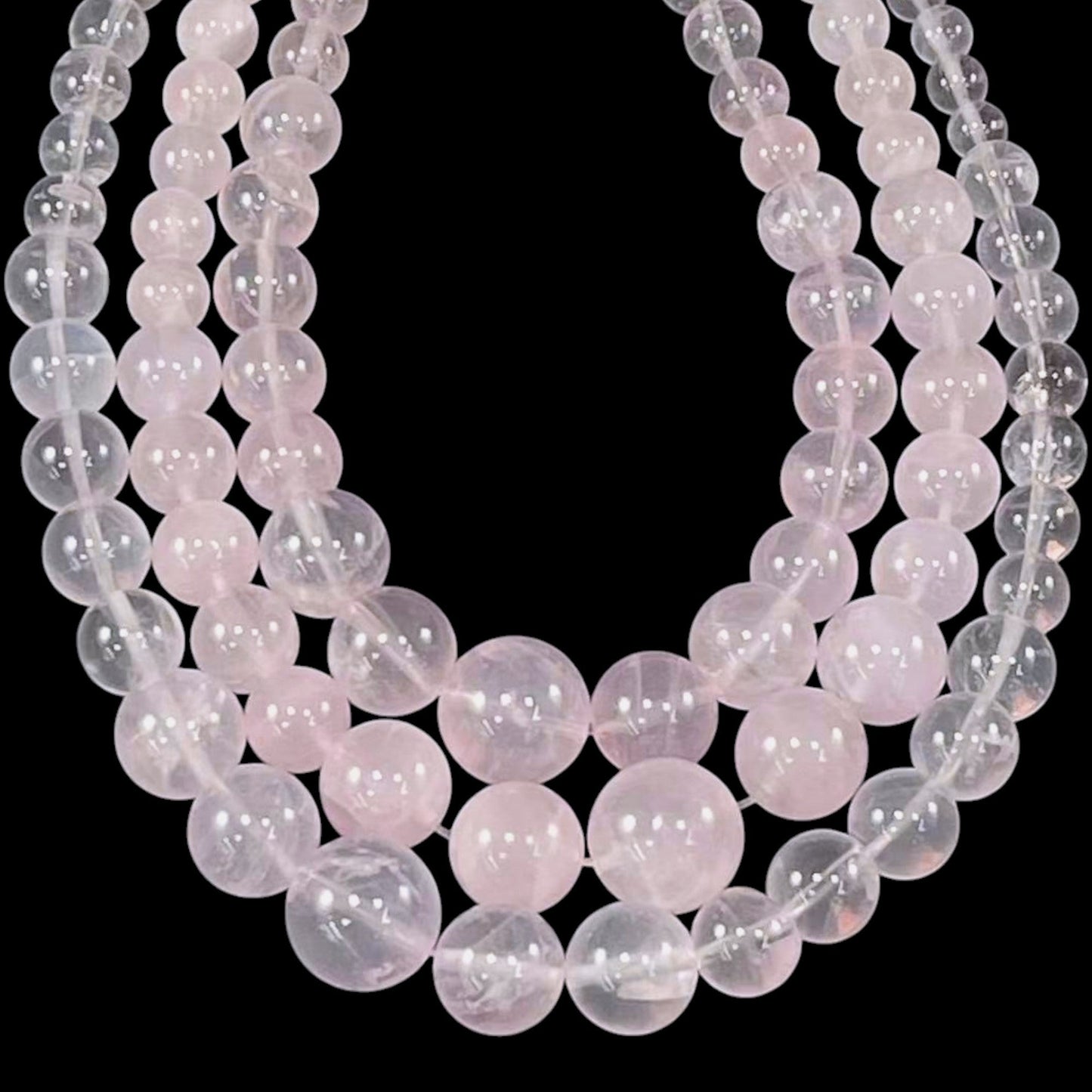 Rose Quartz Graduated Round 6-15mm