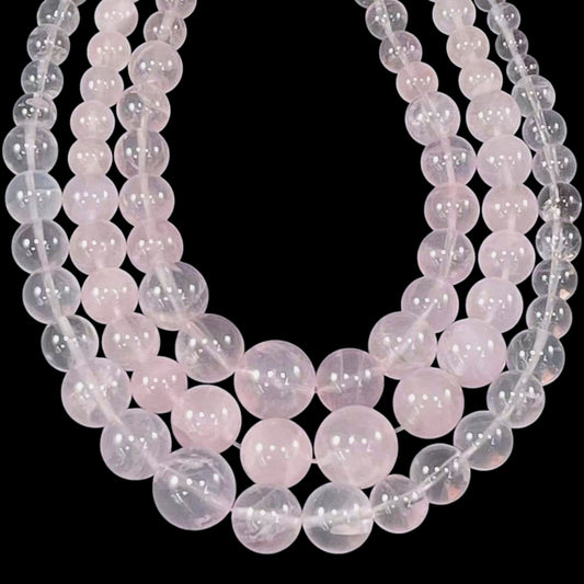 Rose Quartz Graduated Round 6-15mm