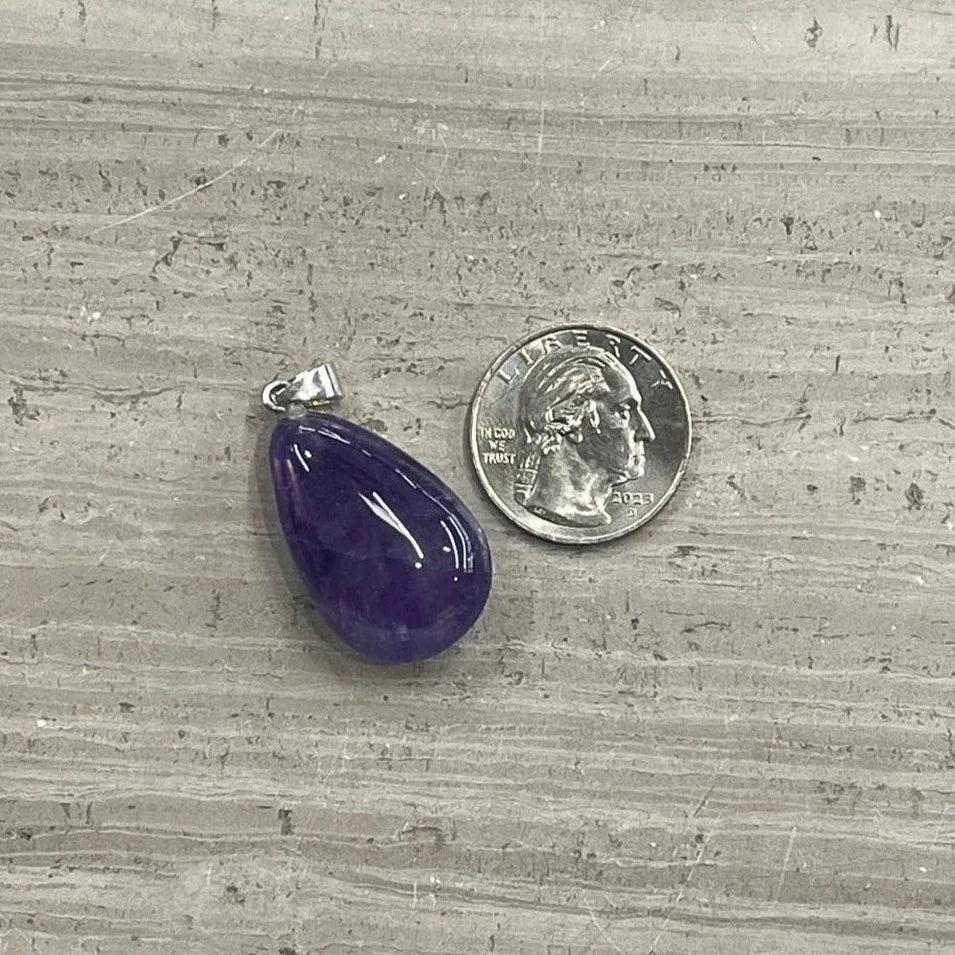 Amethyst 18x30mm Teardrop Pendant