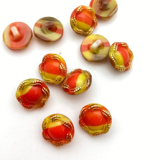 Button 14mm Multi/gold - BUTTON-0146-A