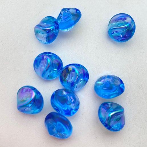 Button 10mm Sapphire AB - BUTTON-0470-D