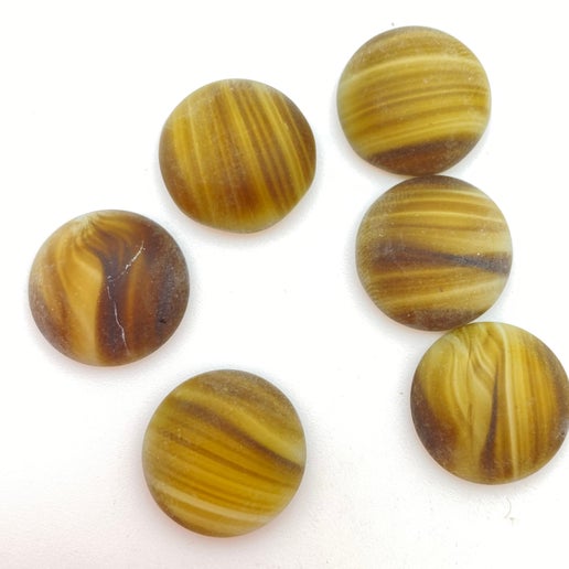 Cab Vintage Glass Olive Matte 18mm - CAB-0301-D