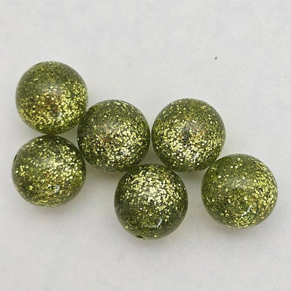 Glitter Round 16mm Kiwi
