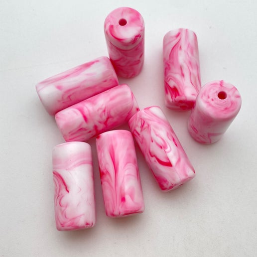 Barrel 30x15mm Carnation Swirl