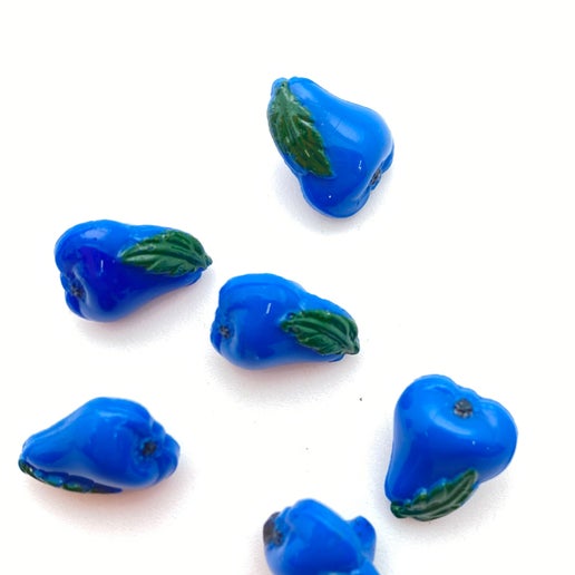 Button 15mm Pear ( Blue )  - BUTTON-0479-D