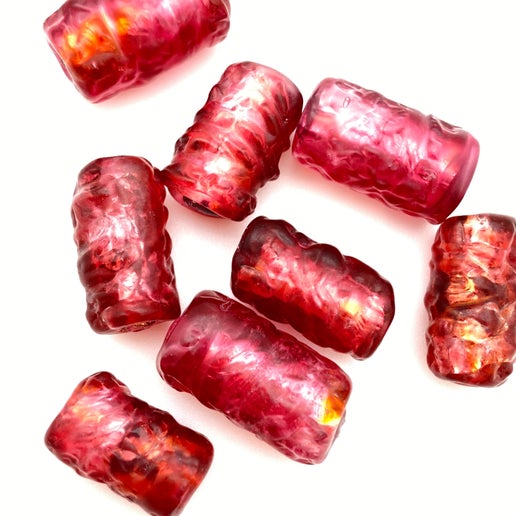 Baroque Tube 22x12mm Cranberry - YAYIN