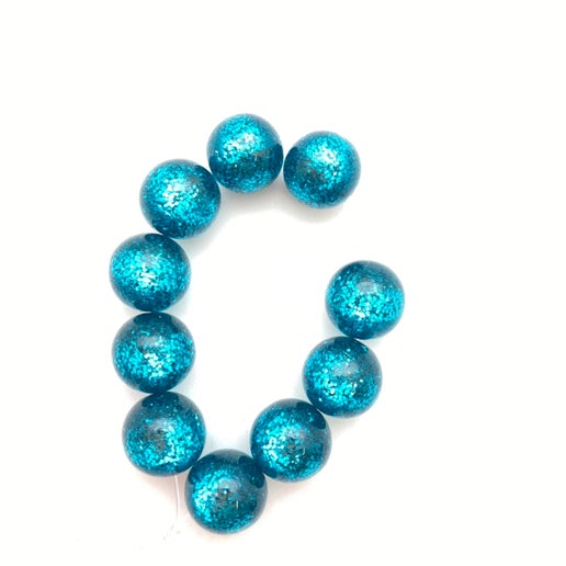 Glitter Round 12mm Laguna