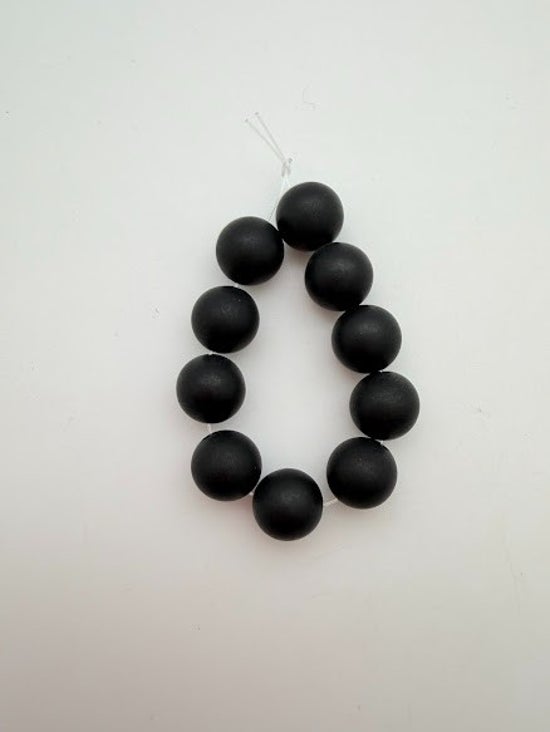 Round 12mm Jet Matte