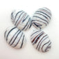 Cab Vintage Glass 25x18mm Black & White - CAB-0117-C