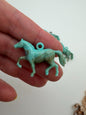 Horse Charm 45mm Marbled Turquoise