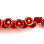 Button 10mm Ruby/gold - BUTTON-0336-A