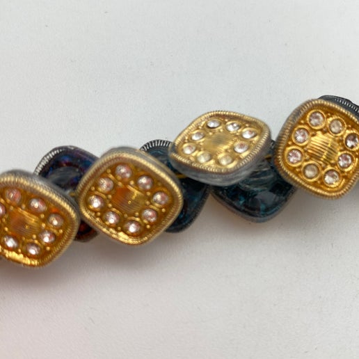 Button 12mm Gold w/stones - BUTTON-0332-E