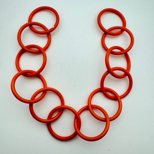 Resin Chain Link 14"x37mm Orange