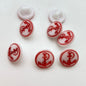 Button 10mm Anchor Red & White - BUTTON-0171-A
