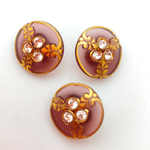 Button 18mm Amethyst Matte - BUTTON-0318-B