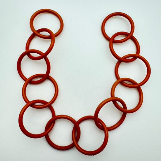Resin Chain Link 14"x 37mm Burnt Orange