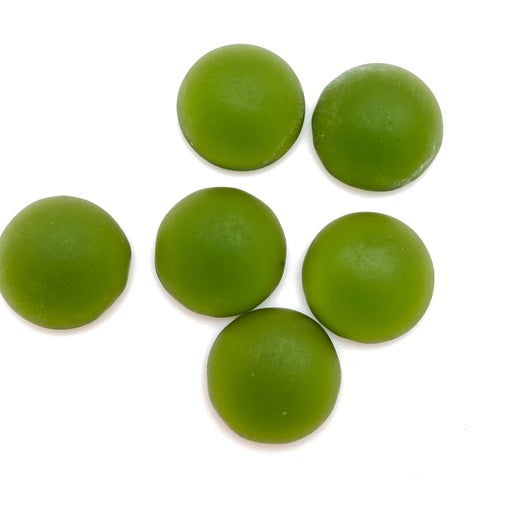 Cab Vintage Glass Olive Matte 18mm - CAB-0300-D