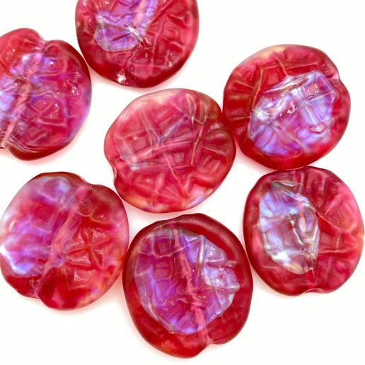 Baroque Flat 22mm Ruby Opal - YAYIN