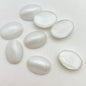 Cab Vintage Glass 18x14mm White - CAB-0092-C