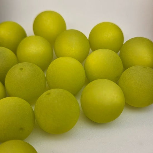 Round 18mm Satin Matte Kiwi