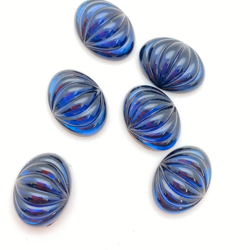 Cab Vintage Glass 18x14mm Montana - CAB-0094-D