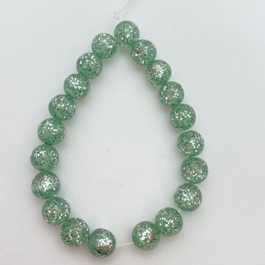 Glitter Round 8mm Sage - IT-GR-0073-D