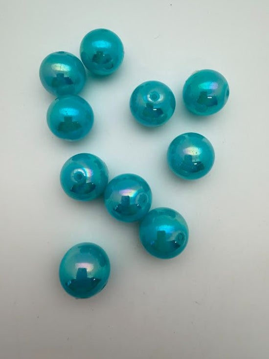 Round 20mm Aqua Luster
